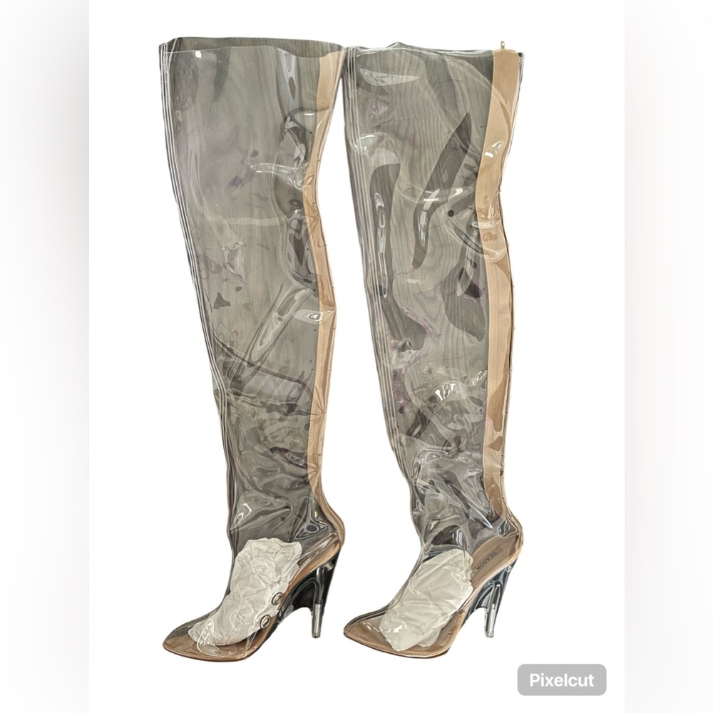 Transparent Over Knee Women's Boots